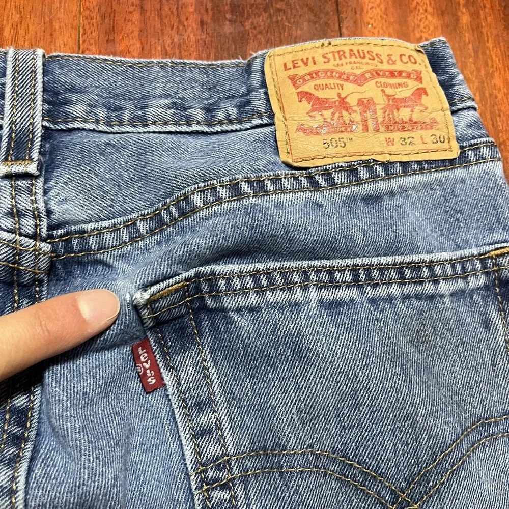 Levis Jeans Mens 32x30 True To Size Blue Light Wash Grunge Streetwear Original